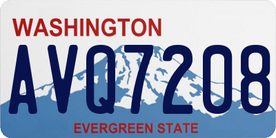 WA license plate AVQ7208