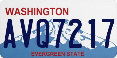 WA license plate AVQ7217