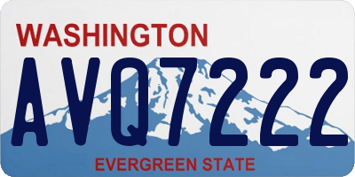 WA license plate AVQ7222