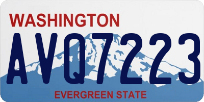 WA license plate AVQ7223