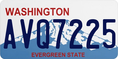 WA license plate AVQ7225