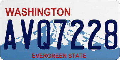 WA license plate AVQ7228