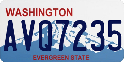 WA license plate AVQ7235