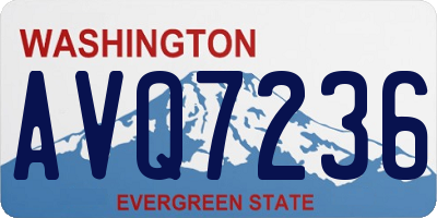 WA license plate AVQ7236