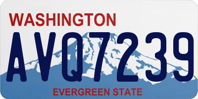 WA license plate AVQ7239
