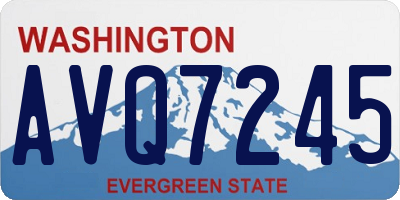 WA license plate AVQ7245