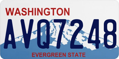 WA license plate AVQ7248