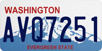 WA license plate AVQ7251