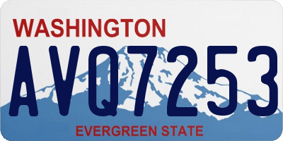 WA license plate AVQ7253