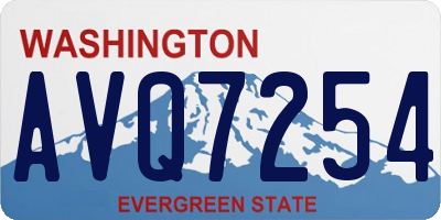 WA license plate AVQ7254