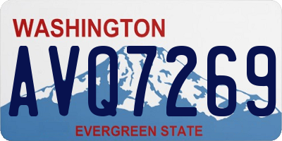 WA license plate AVQ7269