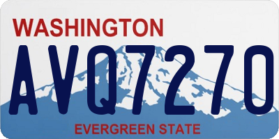 WA license plate AVQ7270