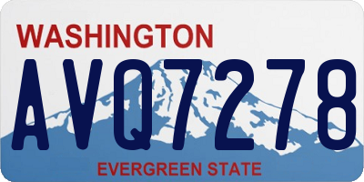 WA license plate AVQ7278