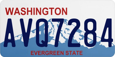 WA license plate AVQ7284