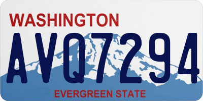 WA license plate AVQ7294