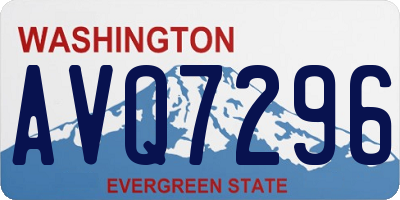 WA license plate AVQ7296