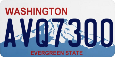 WA license plate AVQ7300