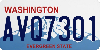 WA license plate AVQ7301