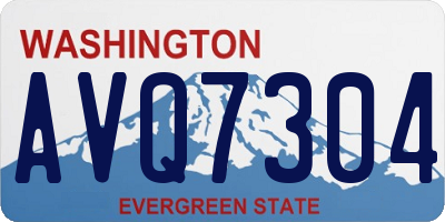 WA license plate AVQ7304