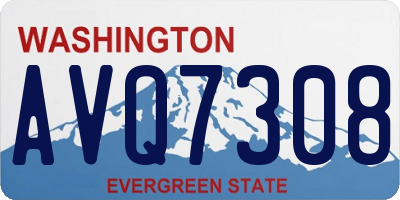 WA license plate AVQ7308
