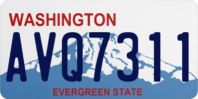 WA license plate AVQ7311