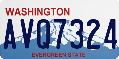 WA license plate AVQ7324