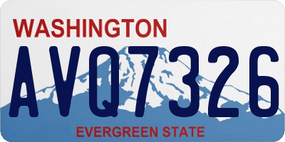 WA license plate AVQ7326