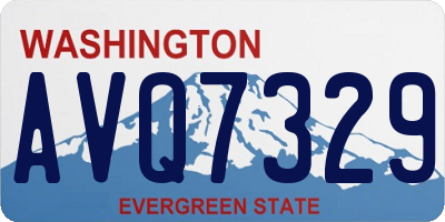 WA license plate AVQ7329