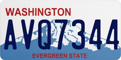 WA license plate AVQ7344