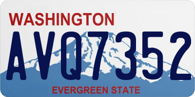 WA license plate AVQ7352