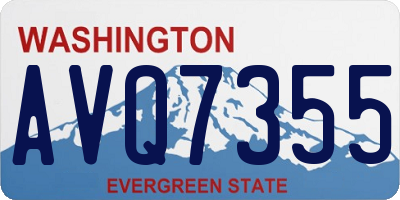 WA license plate AVQ7355