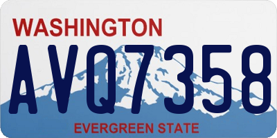 WA license plate AVQ7358