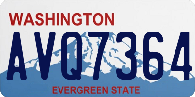 WA license plate AVQ7364