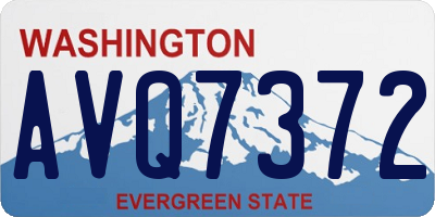 WA license plate AVQ7372