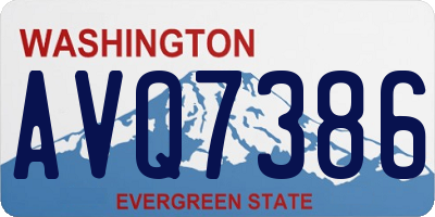 WA license plate AVQ7386