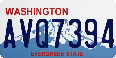 WA license plate AVQ7394