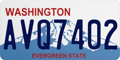 WA license plate AVQ7402