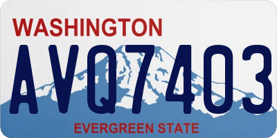 WA license plate AVQ7403