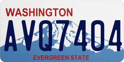 WA license plate AVQ7404