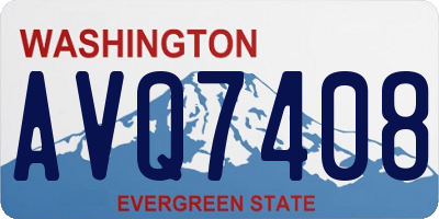 WA license plate AVQ7408