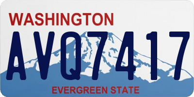 WA license plate AVQ7417
