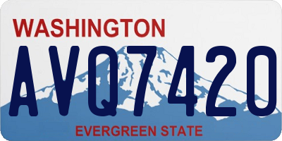 WA license plate AVQ7420