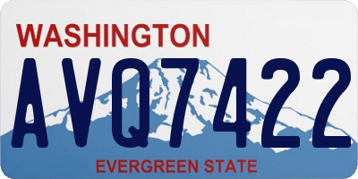WA license plate AVQ7422
