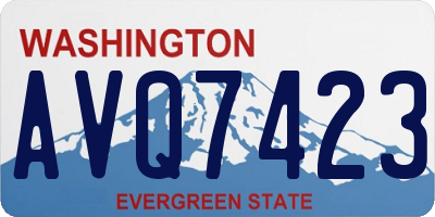 WA license plate AVQ7423