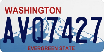 WA license plate AVQ7427