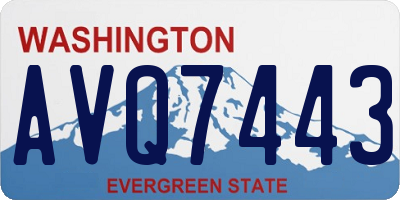 WA license plate AVQ7443