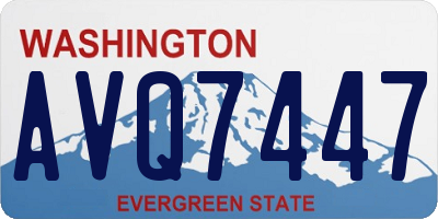 WA license plate AVQ7447