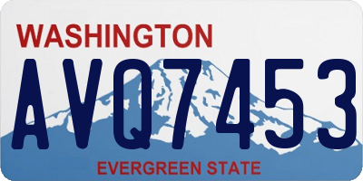 WA license plate AVQ7453