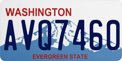 WA license plate AVQ7460