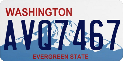 WA license plate AVQ7467